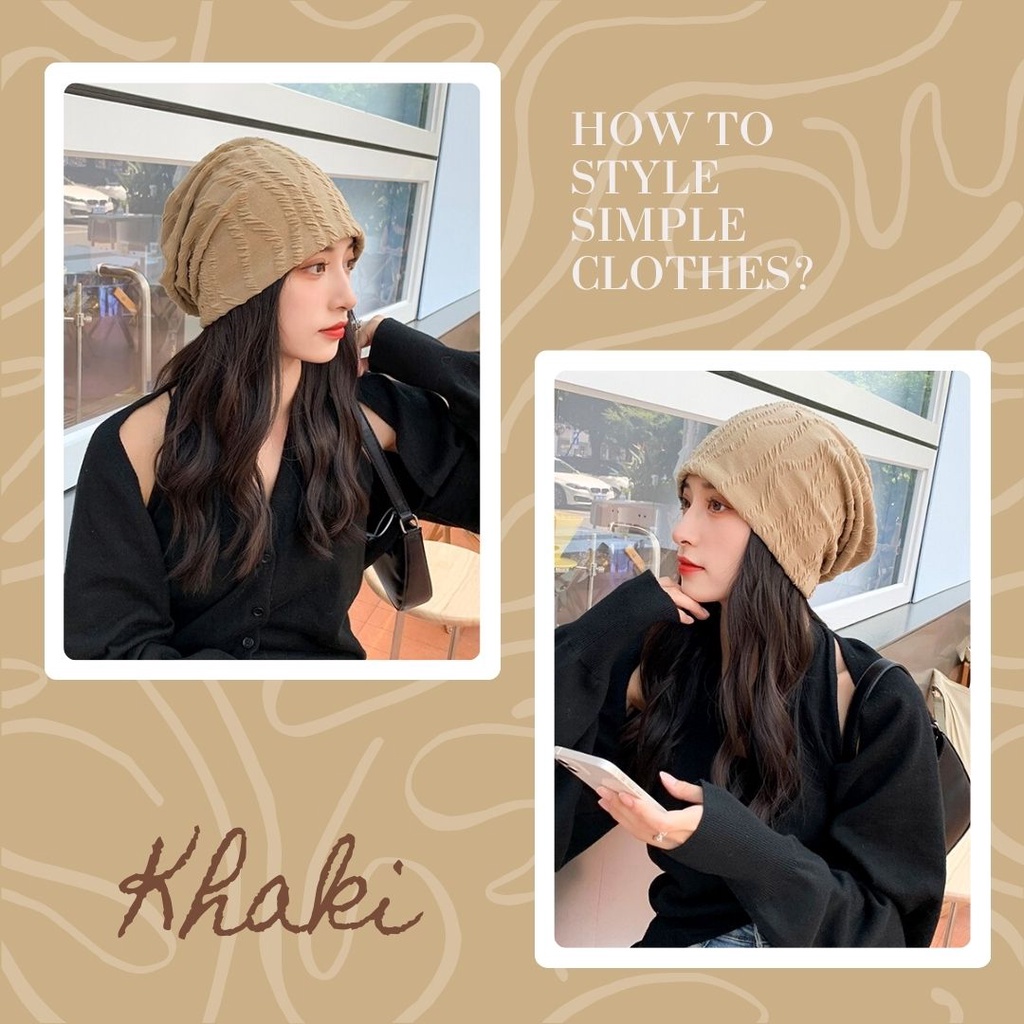 Topi Keren Wanita Pria / Topi / Topi Kupluk Katun Tebal