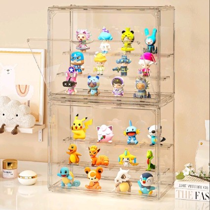 BISA TERMIN kotak akrilik tempat display / box tempat pajangan boneka / kotak akrilik serbaguna