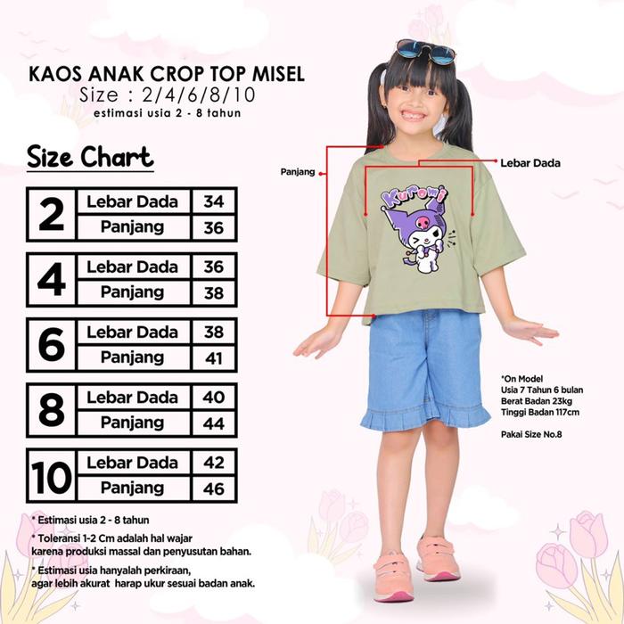 Lucika- 2-8TH KAOS OVERSIZE ANAK KUMA SHIRT KUROMI/MELODY