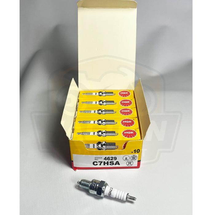 AFIFA.STORE9 10 PCS BUSI ORIGINAL NGK C7 C7HSA KEPALA PUTIH UNTUK MIO FINO SOUL GT JUPITER Z VEGA R