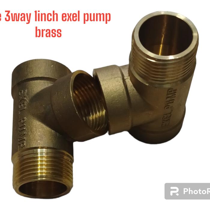 TEE kuningan/TEE WAY 1"/Exel Pump/T Jet pump 1" tebal