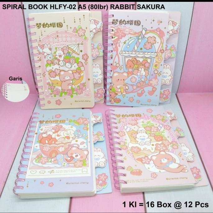 

Buruan serbu] spiral book hlfy 80 lembar rabbit sakura atau party divider bentuk