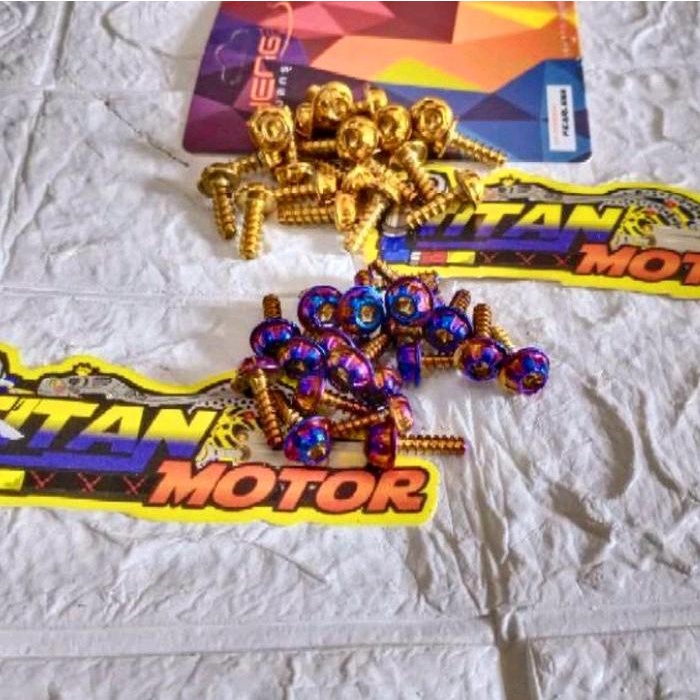 Sudimampir Baut Body Probolt Spiral Untuk Motor Honda Yamaha Mio Beat Vario 125 Satria Fu Supra