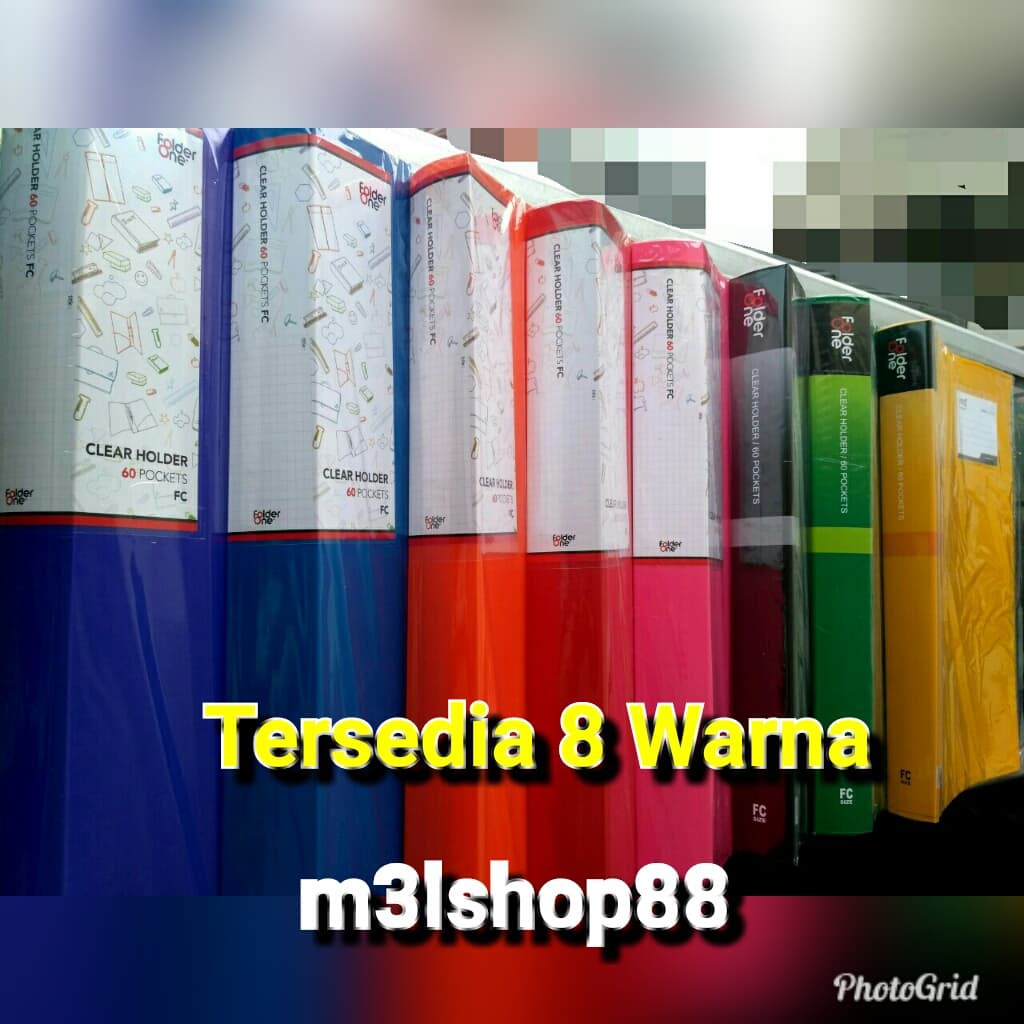 

Clear holder 60 lembar/dokumen keeper ukuran folio (f4) merk Folder one