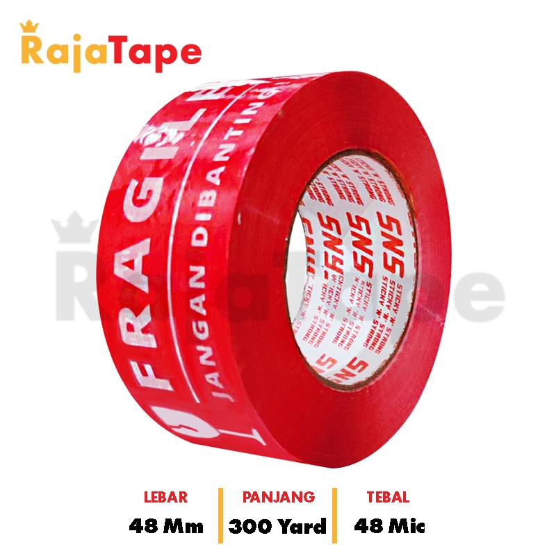 

Lakban Fragile 300 Yard x 48 Mm x 48 Mic Sticky N Strong (SNS)