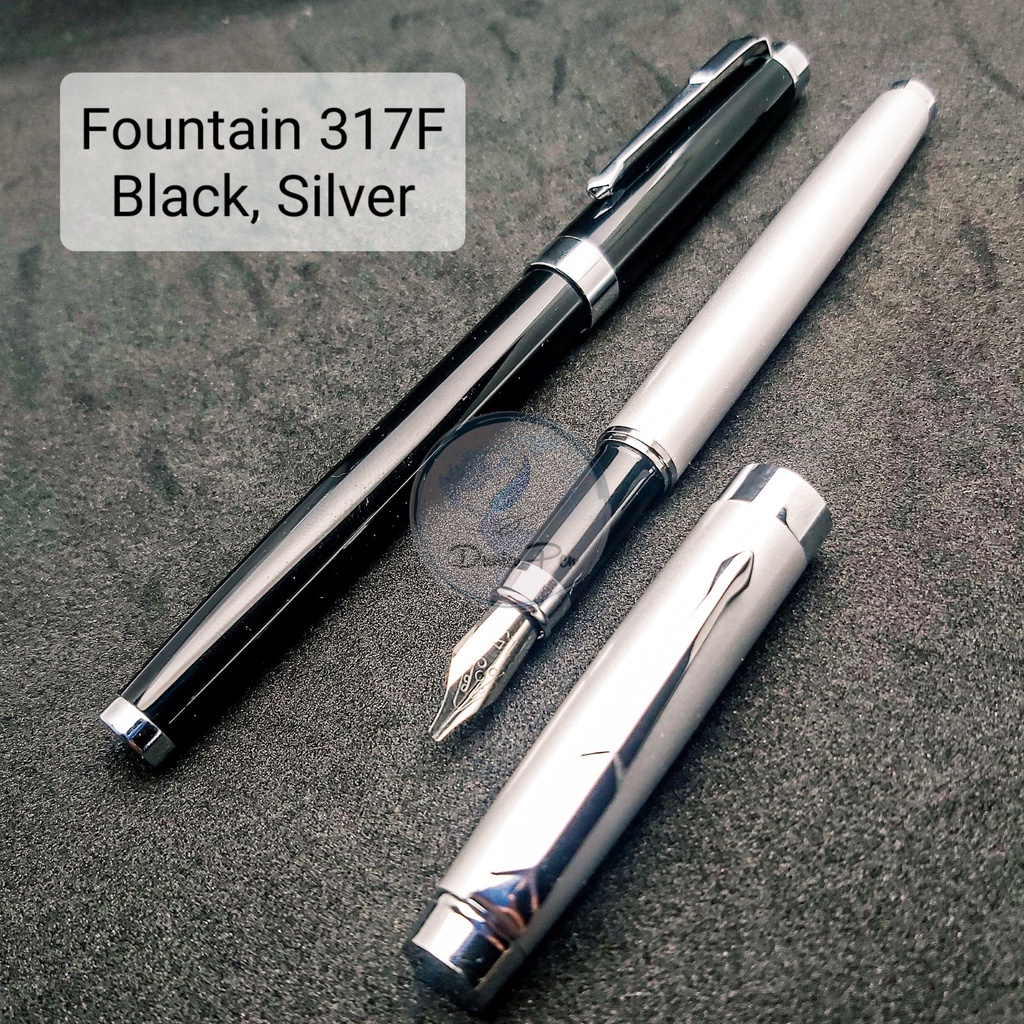 

Fountain Pen Metal 317F Broad Nib, Mata Kasar 1,5mm Pena Kaligrafi Menulis Indah Calligraph
