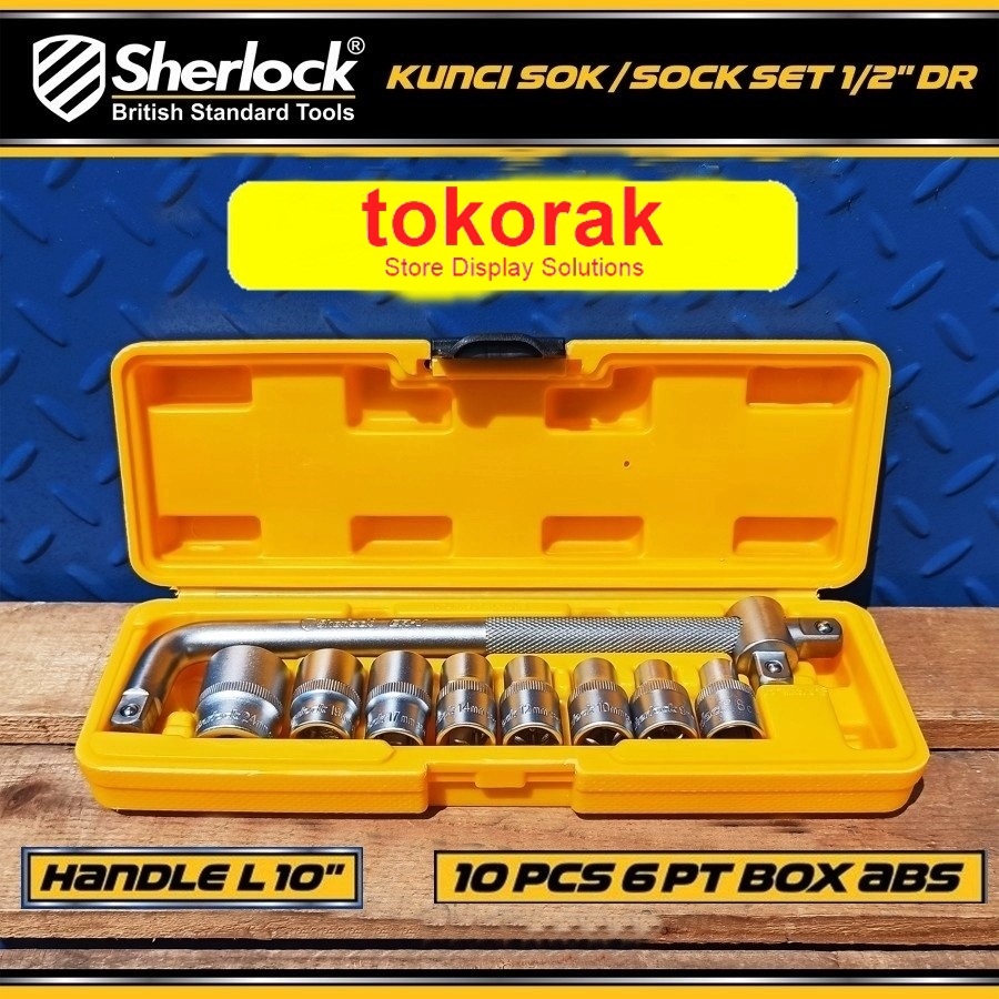 SHERLOCK KUNCI SOCKET SET 10 PCS 1/2 INCH 6 PT KUNCI SOCK - KUNCI SOK