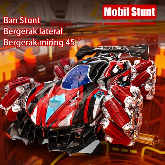 terbaru  4wd spray drift stunt car dengan cahaya asap 2.4ghz kecepatan tinggi stunt racing spray