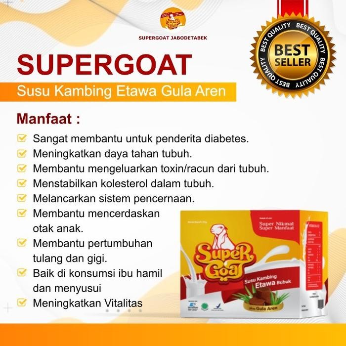 

SALE PROMO SUPER GOAT SUSU KAMBING ETAWA PLUS GULA AREN SUPERGOAT MILK DAIRY BUBUK READYY