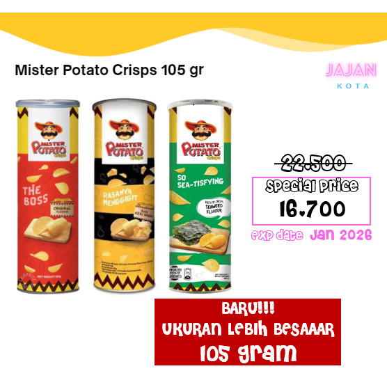 

Mister Potato Crisp 105 gram