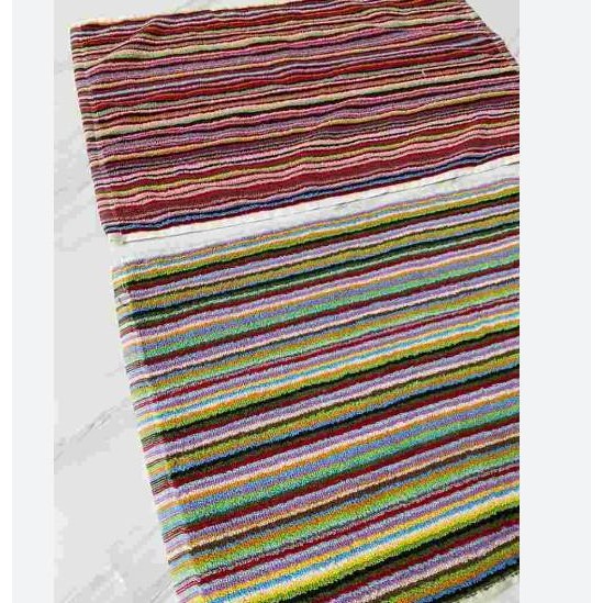 (Expert) Keset Kaki Handuk Motif Cerah - Keset Handuk Salur - Keset Pelangi