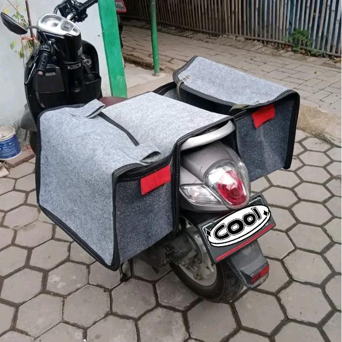 JTTOP" OBROK MOTOR KUAT KERANJANG MOTOR TAS MOTOR TAS KURIR TAS OBROK BRONJONG MOTOR TAS POS TAS