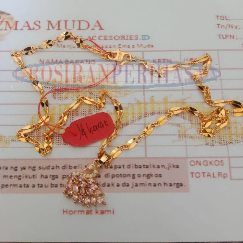 Kalung mas muda plus liontin ada surat
