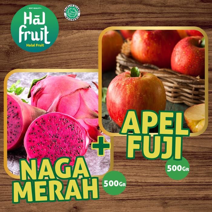 

BisaInstan- Buah Naga 500 Gram + Apel Fuji 500 Gram Paket Hemat HalFruit