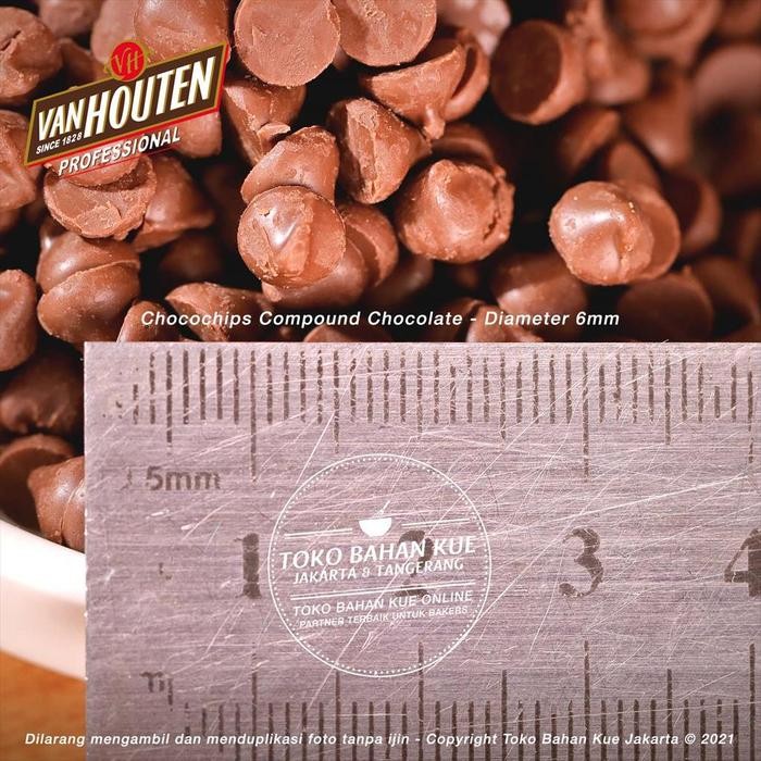 

BisaInstan- Van Houten-Chocochip COMPOUND Semi Sweet 500gr Choco Chips Cokelat