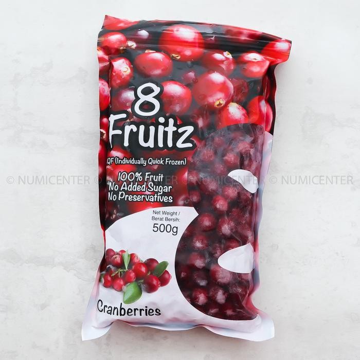 

BisaInstan- 500G IQF Frozen Cranberries Buah Cranberry Beku - 8 FRUITZ