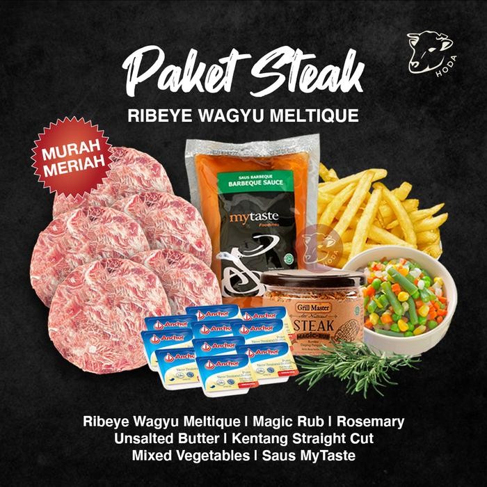 

Kirim,HariYgSama- Paket Steak Ribeye Wagyu Meltique BUNDLING HEMAT