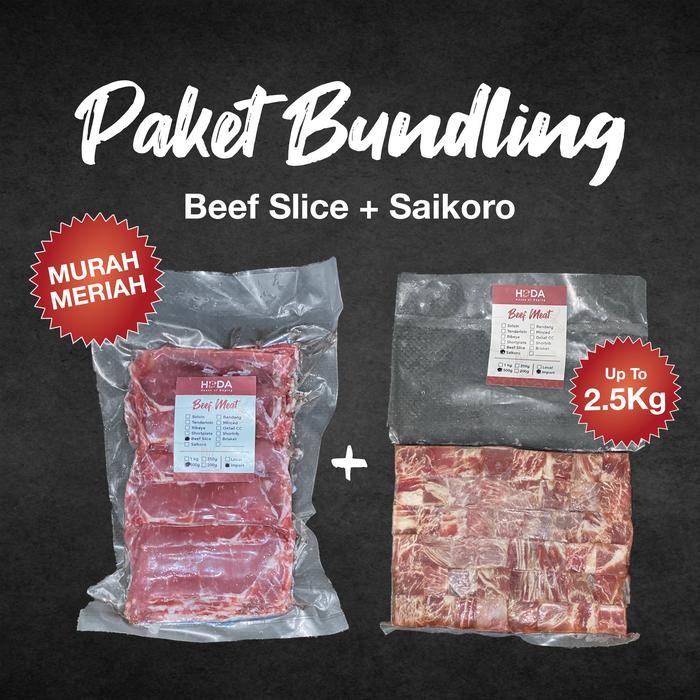 

Kirim,HariYgSama- Paket Bundling Daging BBQ Beef slice + Saikoro 1kg-2.5kg