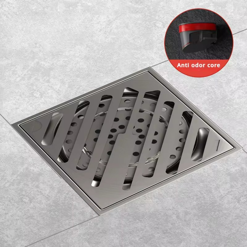 

Anti Odor Floor Drain With Stainless Steel Wire Drawing Technology For Bathrooms And Balconies With