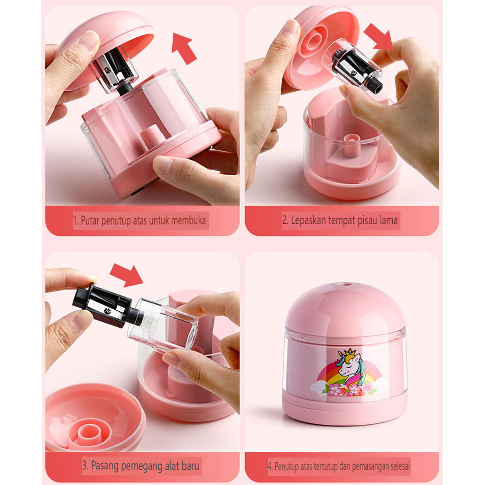 

11 in 1 Set Alat Tulis /Elektrik Rautan Penghapus Vacuum Pensil 11 in 1 /Anak Alat Perkakas Belajar