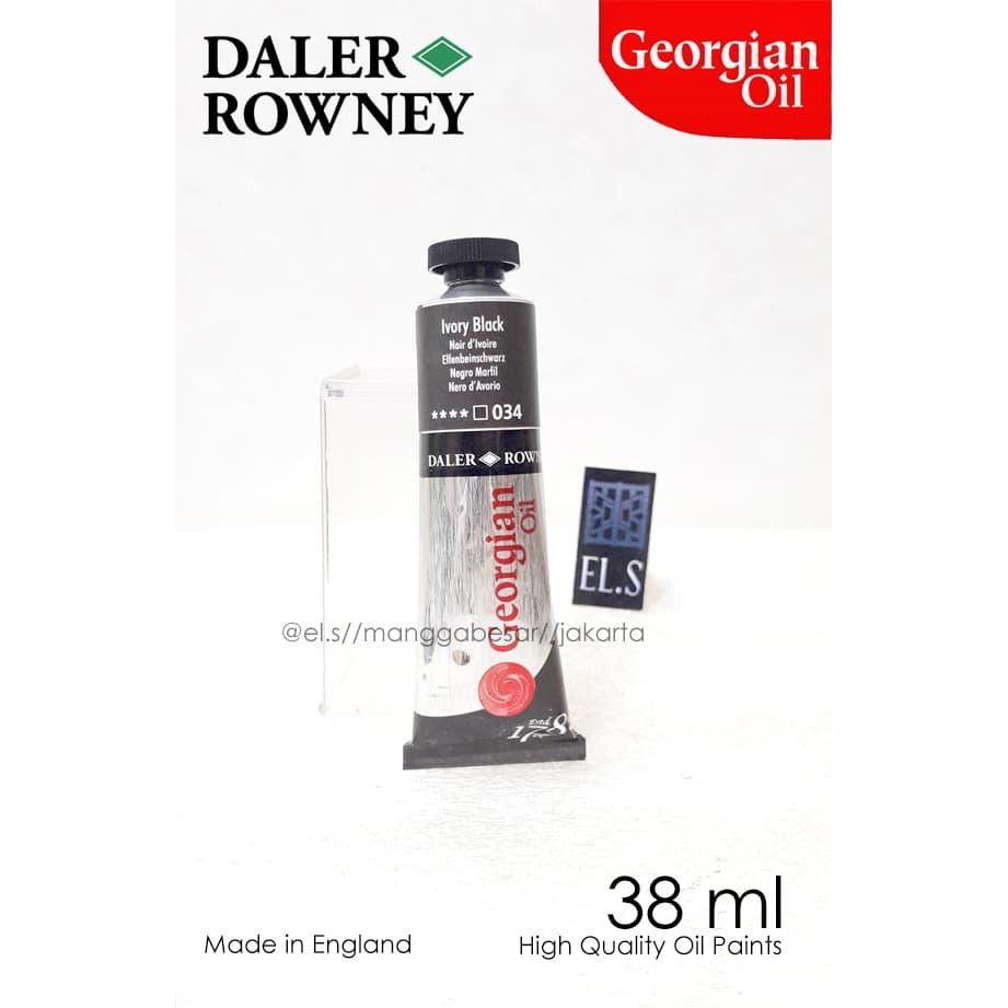 

ready stok daler rowney georgian oil ivory black 38 ml ( cat minyak ) original