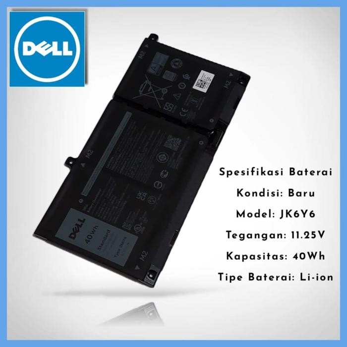 Juara_Tecno Baterai Battery Dell Latitude 3410 3510 Jk6Y6 Original