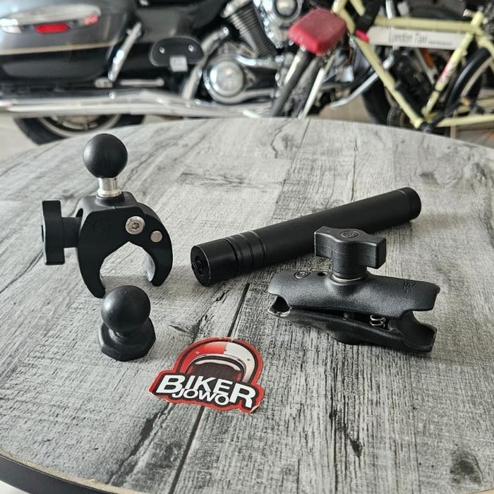 Juara_Tecno Bracket Motor Insta 360 Motorcyle Holder Tongsis Clamp Insta360 Axis