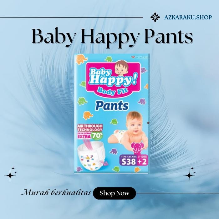Amorie- 2 Ball Baby Happy S38+2,M34,L30,Xl26,Xxl24 Diaper Bayi