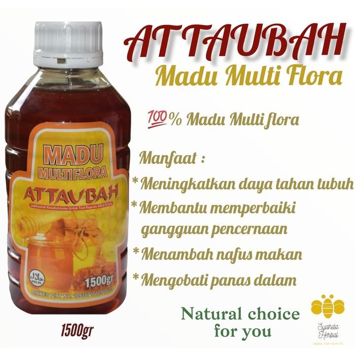

Terlaris- Madu Multiflora Attaubah 1500 Gram Mengobati Panas Dalam -Gratisongkir