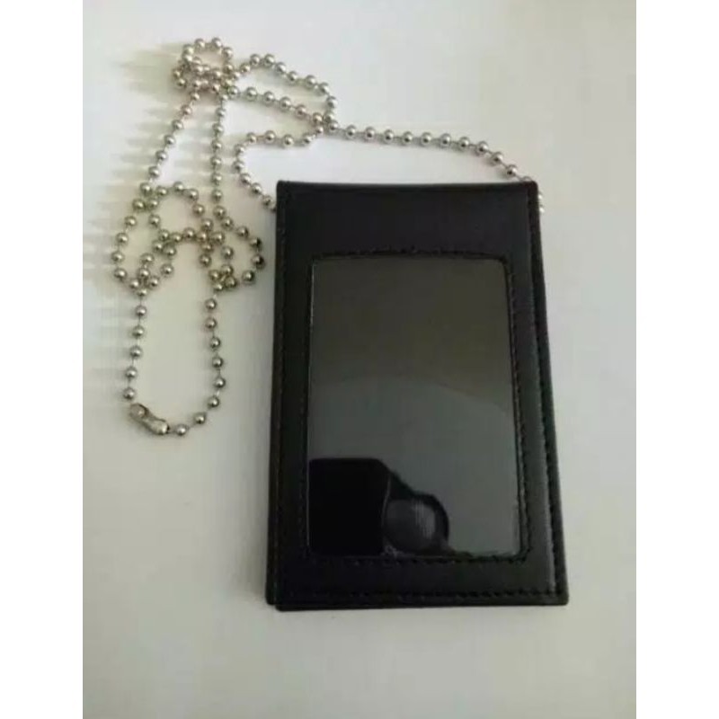 

Name Tag ID Card Holder plus kalung rantai glossy