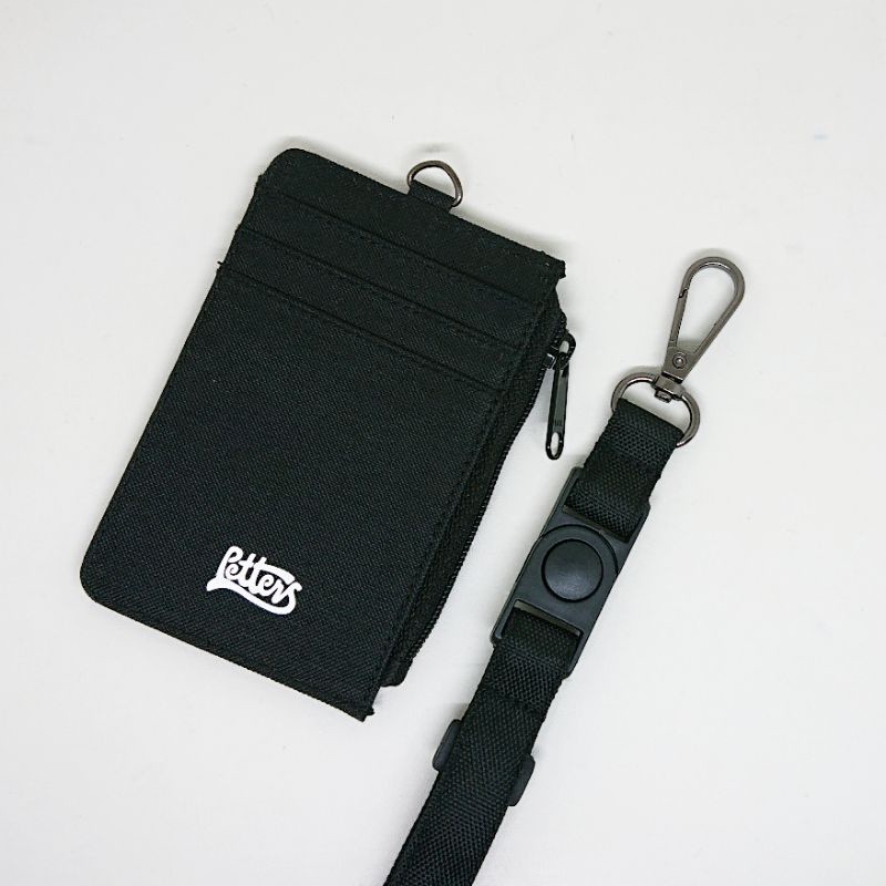 

ID card holder & Lanyard adjustable black
