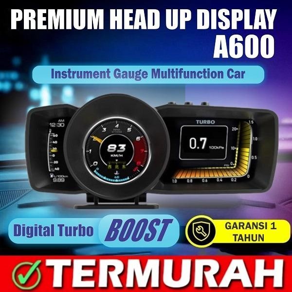 Baru A600 Pengukur Otomatis HUD GPS + Sistem OBD, Speedometer Komputer *