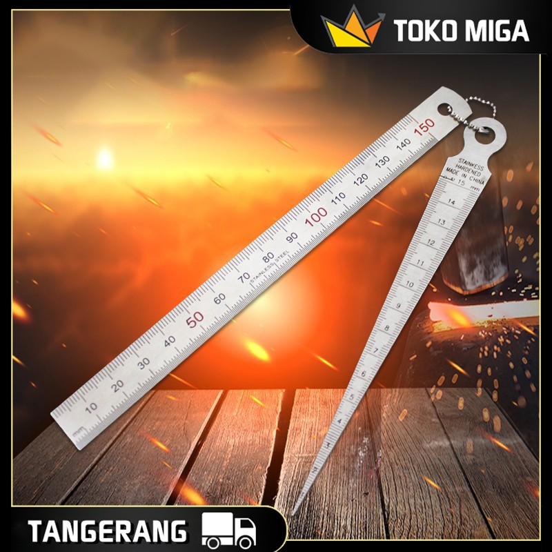 

Taper Gauge Penggaris Taper Lancip Stainless 1-15mm Penggaris Besi 15 Cm