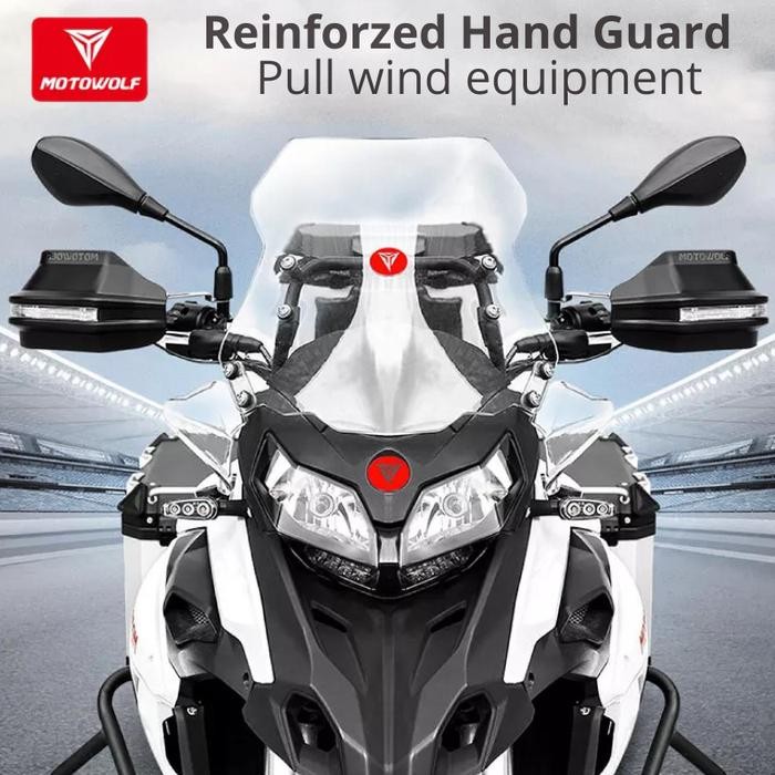 Motowolf Hand Guard Motor Handlebar Protector Stang ProGuard Universal