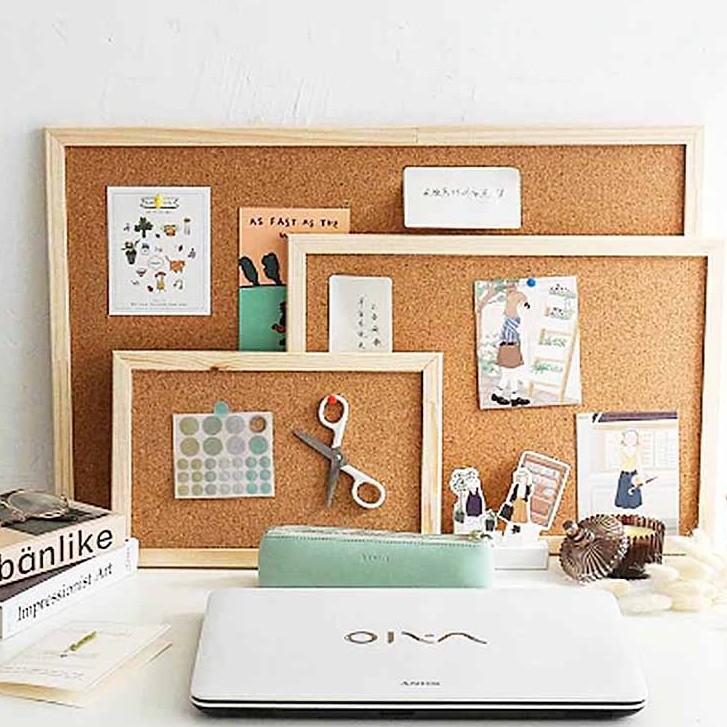 

Cork Board /Message Board / Vision Board / Mading Kamar / Pin Board / Decorative Board with Frame