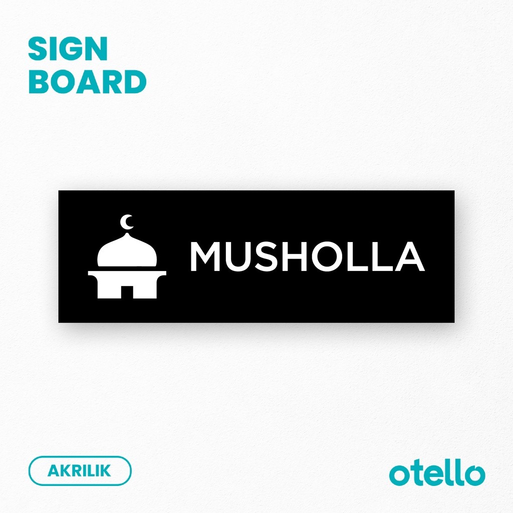 

Musholla Sign Board Label Tempel Mushola Akrilik Print Papan Tulis Nama Ruang Petunjuk Ruangan