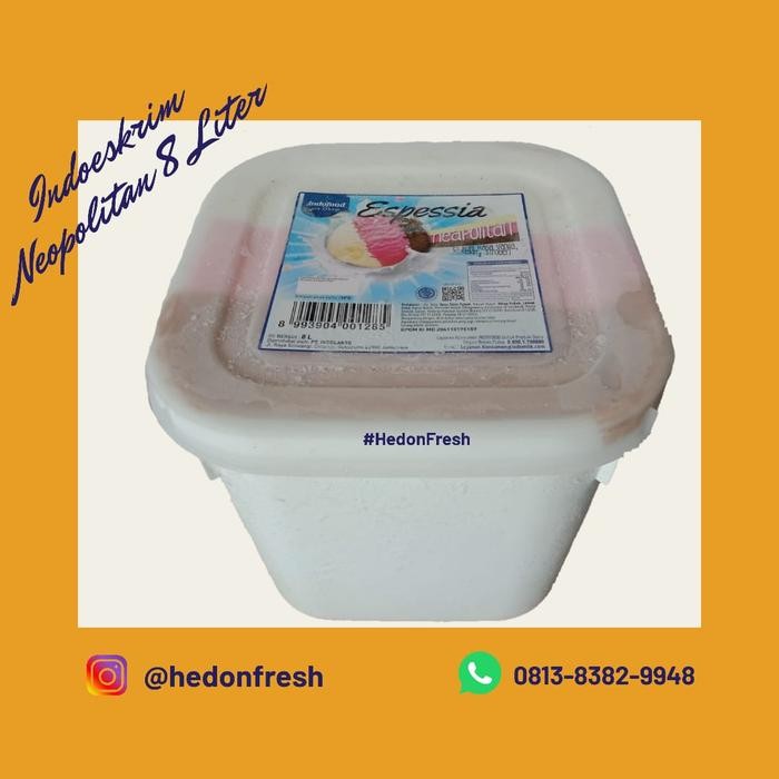 

NewZbgt- Ice Cream Neapolitan Indoeskrim Indofood 8 Liter