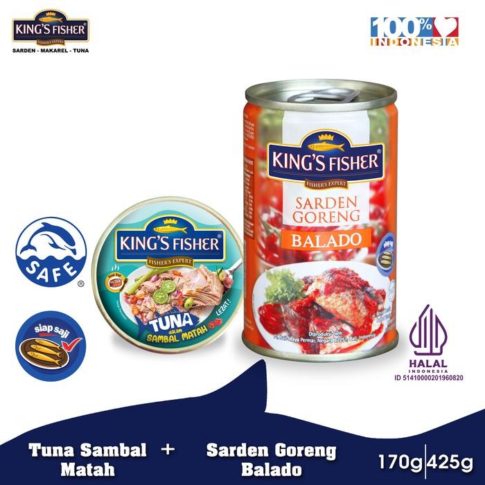 

NewZbgt- Paket 2 pcs King's Fisher Sarden Balado 425g Tuna sambal matah 170g