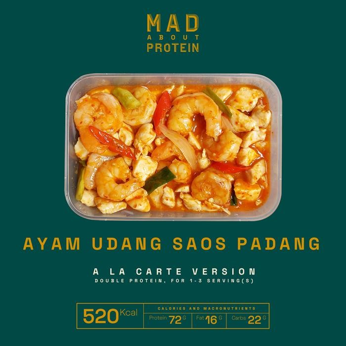 

NewZbgt- [A LA CARTE] Ayam Udang Saos Padang -MAD ABOUT PROTEIN Frozen Mealprep
