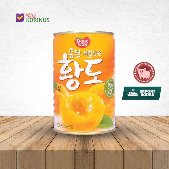 

NewZbgt- K- Dongwon Canned Yellow Peach 400 Gr - Buah Persik Korea