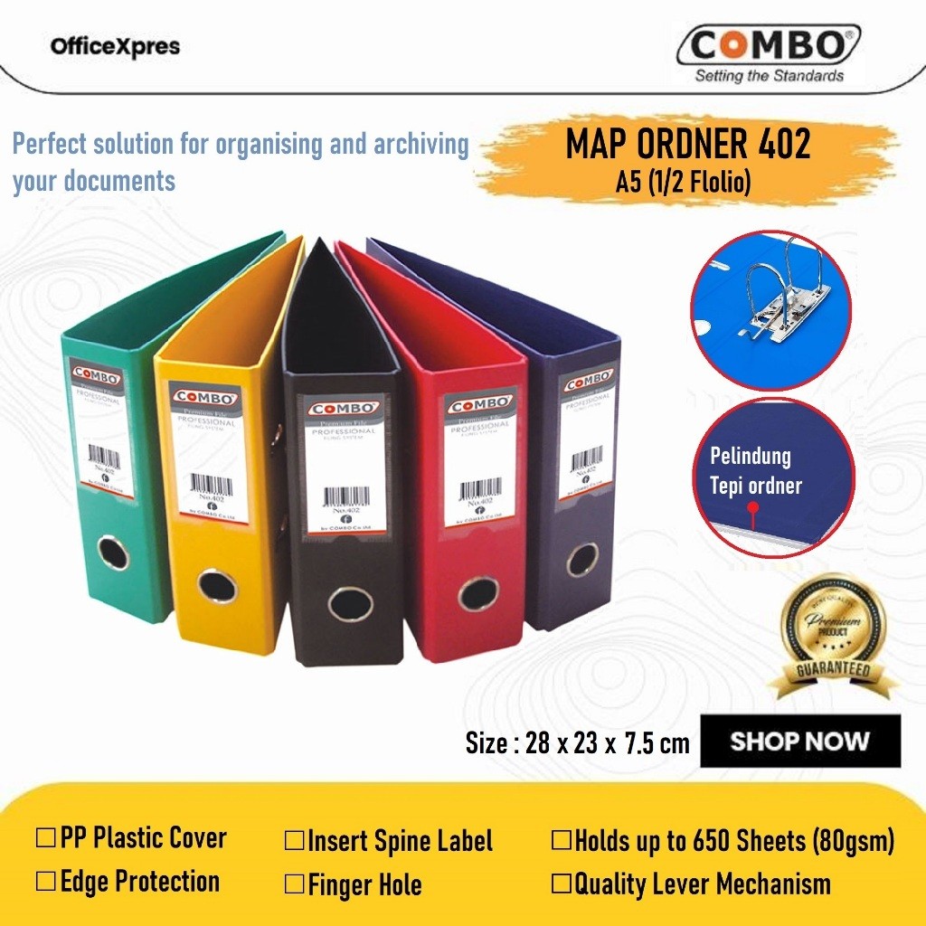 Odner PVC Colour / File Kwitansi / File Pvc 402 Warna Combo