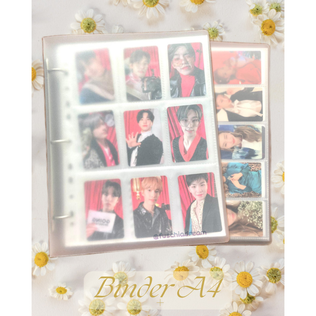 

Binder & Sleeve Transparan A4 3 Ring [Besar] untuk Photocard/Polaroid/Postcard KPOP