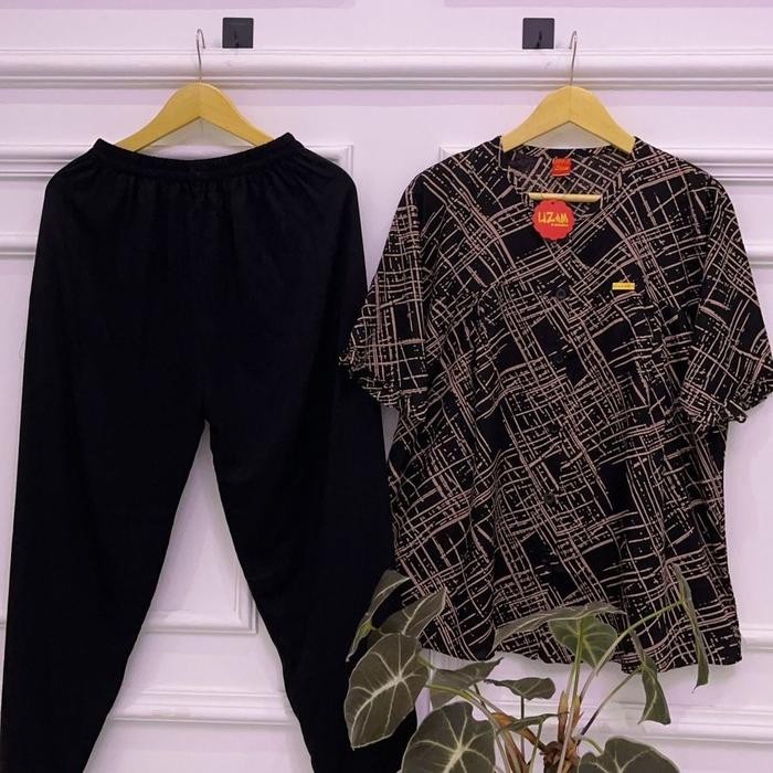 Hijara- STELAN ANDIN RAYON MOTIF BABY DOLL(COD) SETCEL ANDIN/ ANDIN IKATAN CINTA/ONE SET ANDIN/ONE