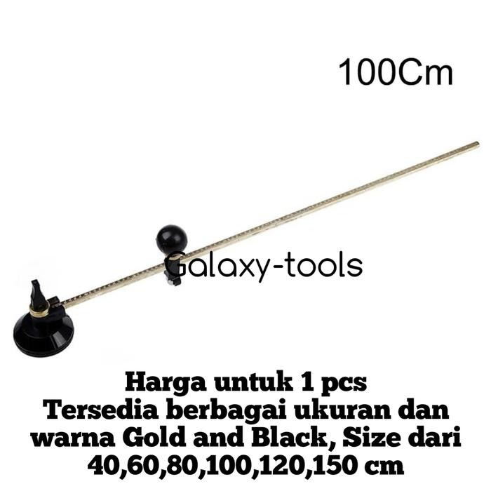 Alat Pemotong Kaca bulat 6 Roda jangka potong kaca Melingkar 100 cm