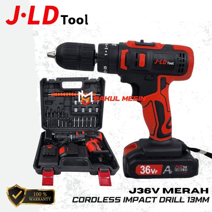 Cordless Impact Drill 13mm Mesin Bor Baterai JLD J36V