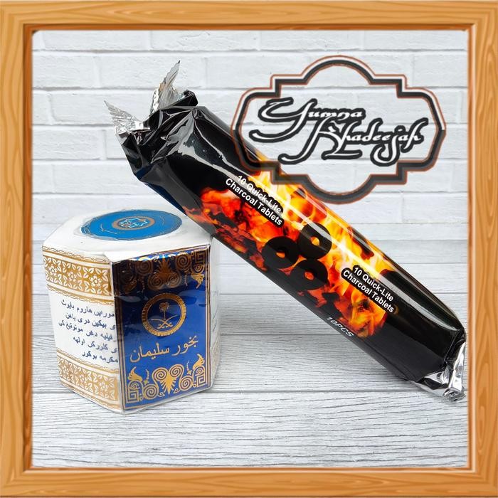 PREMIUM PAKET BUHUR SULAIMAN AL MUKAROMAH - ARANG BRIKET MAGIC - BUKHUR GAHARU