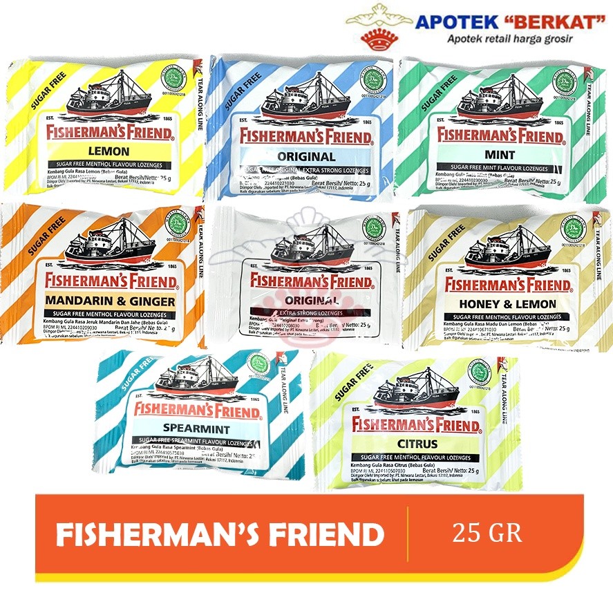 

Sajiandapur Permen Fisherman'S Friend Original 25 Gram Aneka Rasa Fishermen