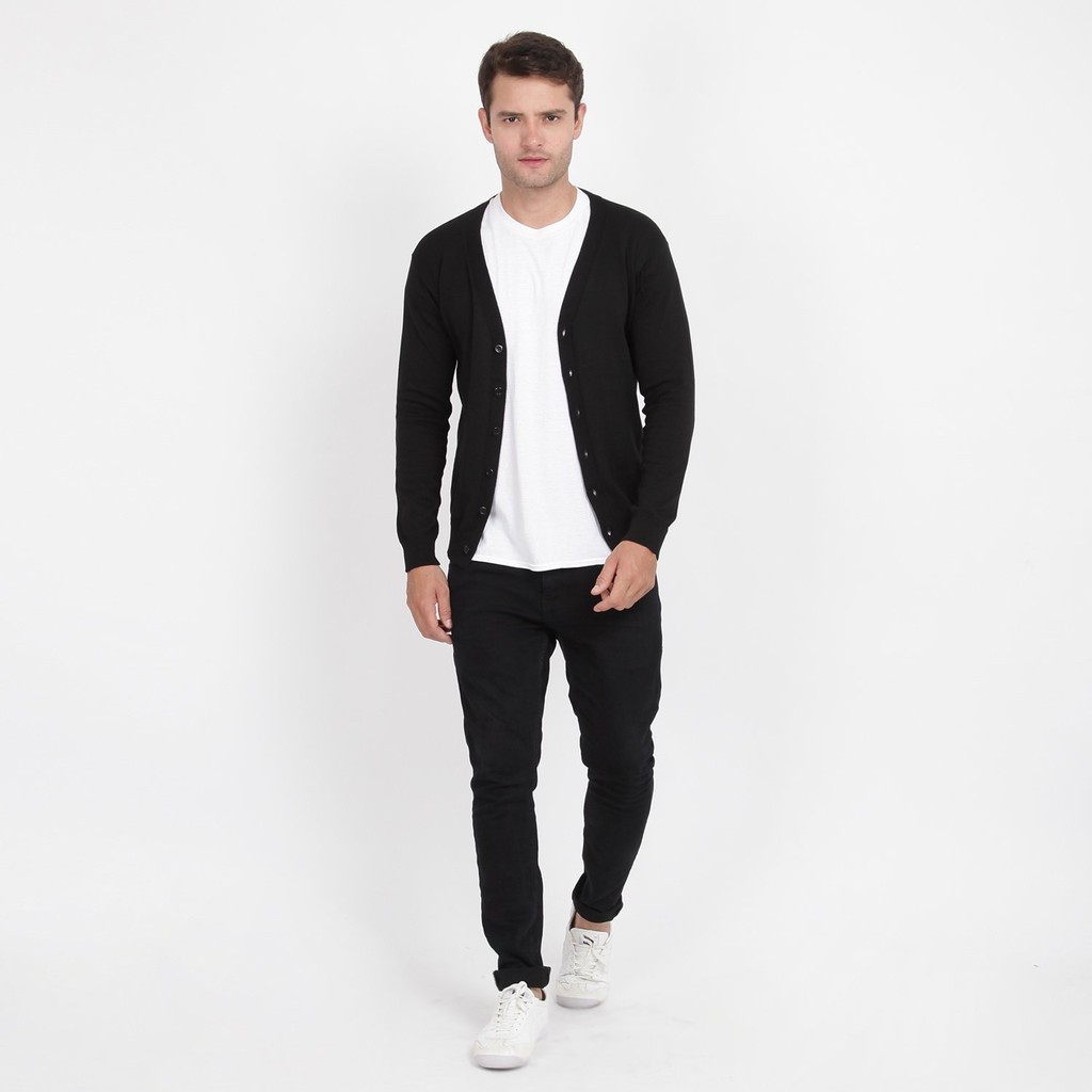 cartigan sweater rajut PRIA kancing
