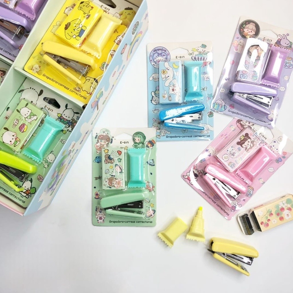 

UM1 STIPA Set Staples Isi dan Hhlhter ATK Alat Tulis Sekolah Kantor Strapler Stabilo Kado Ulang