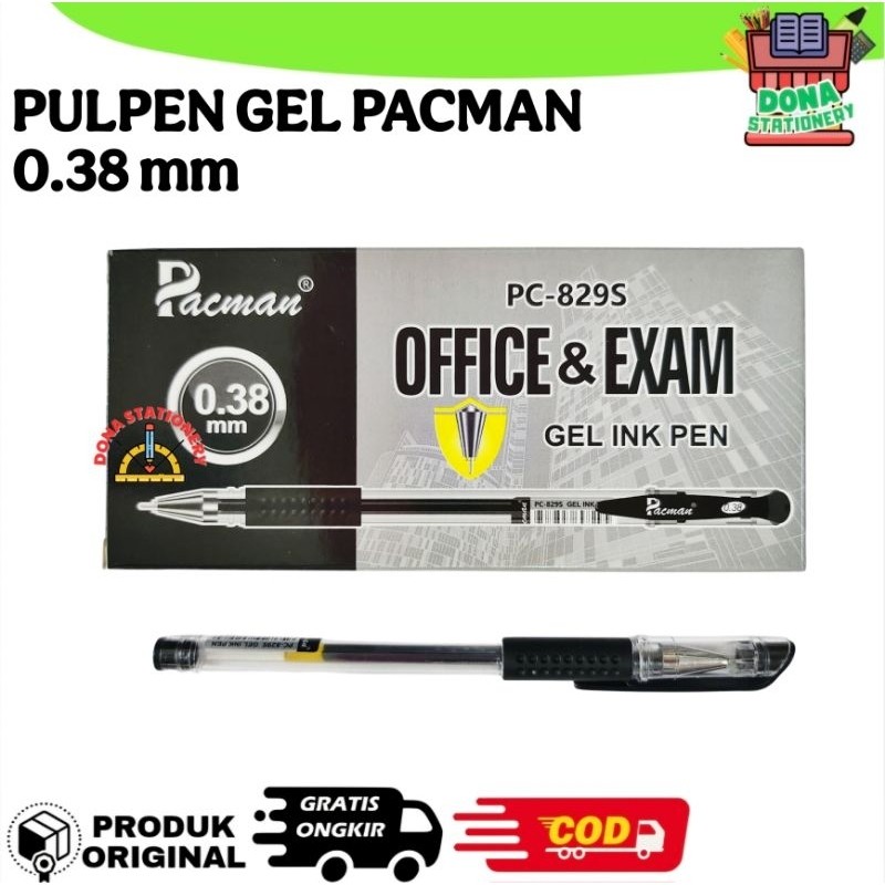 

UM1 ( PACK ) PULPEN GEL PACMAN 0.38 mm HITAM PULPEN GEL MURAH